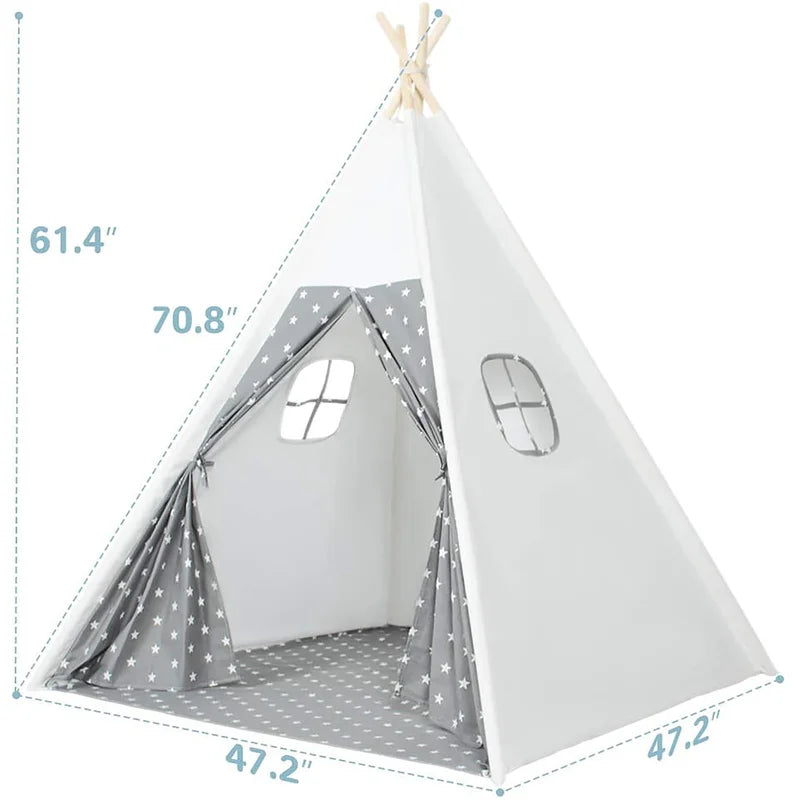 47'' W X 47'' D Indoor / Outdoor Triangular Play Tent