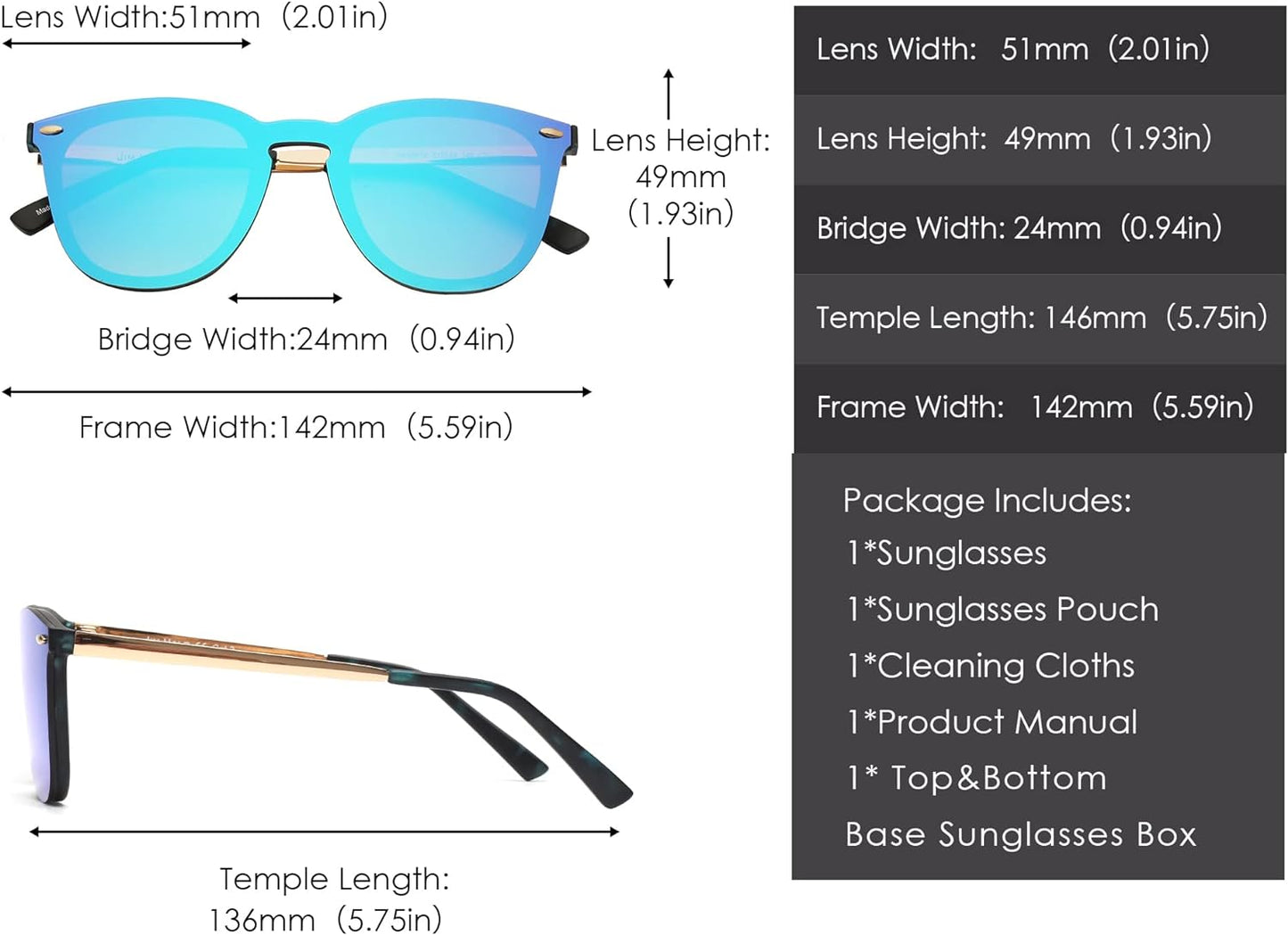 Trendy Rimless Mirrored Sunglasses Reflective Sun Glasses for Women Men