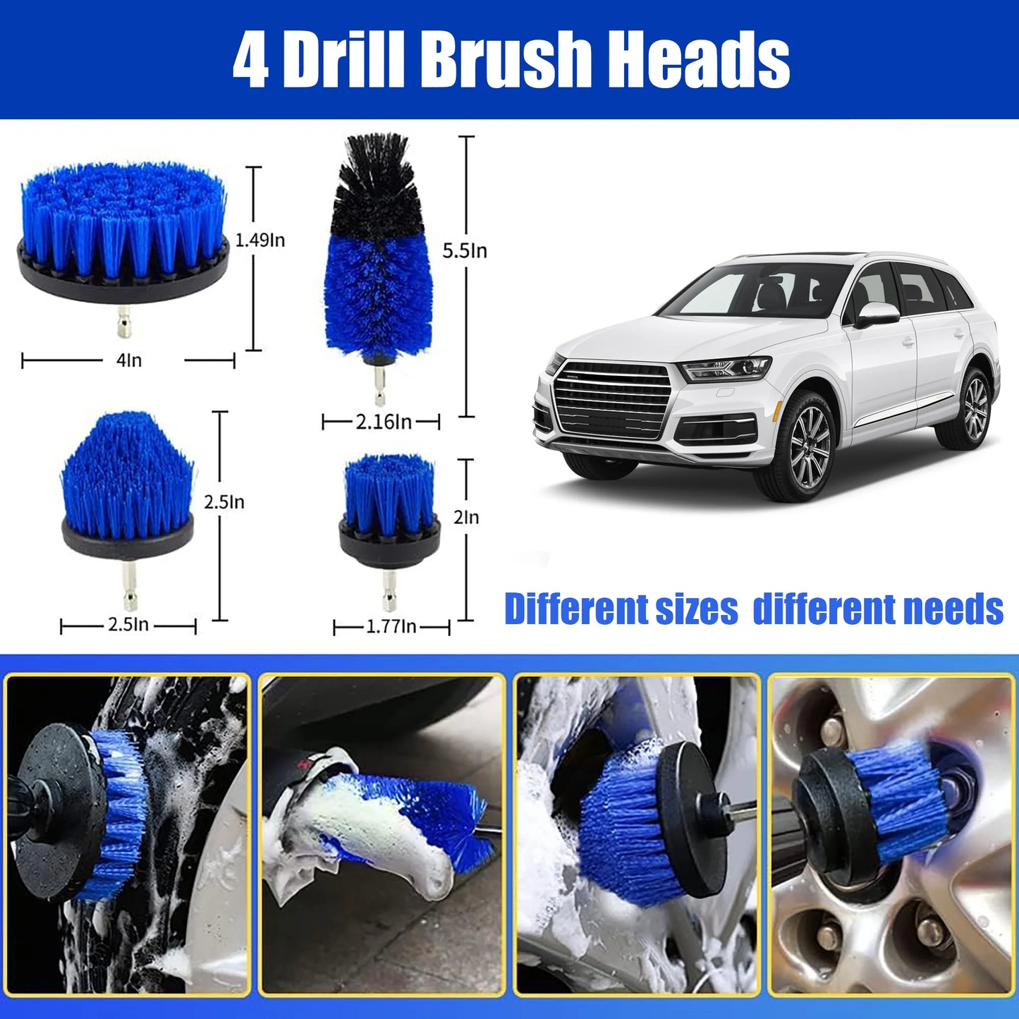 27Pcs Car Detailing Kit Interior Cleaner, Detailing Brushes Car Cleaning Kit for Wheel, Dashboard, Air Vent