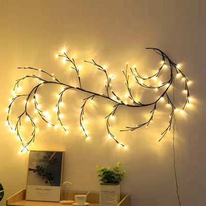 Vines with Lights Christmas Garland Light Flexible DIY Willow Vine Branch LED Light for Room Wall Wedding Party Decor