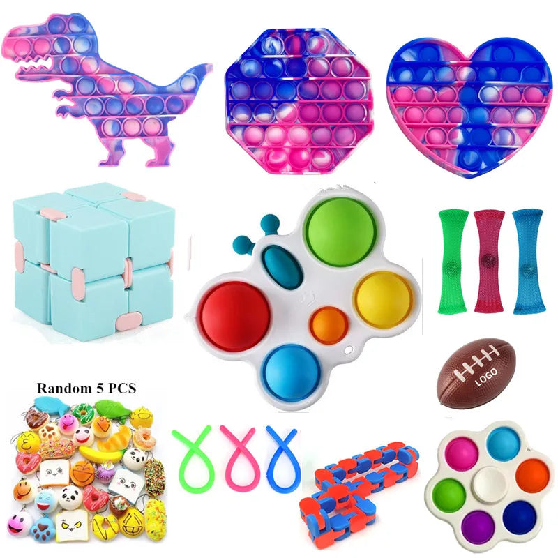 20/35Pcs Fidget Toy Set Cheap Sensory Fidget Toys Pack for Kids or Adults Decompression Toy Fidjets Toys