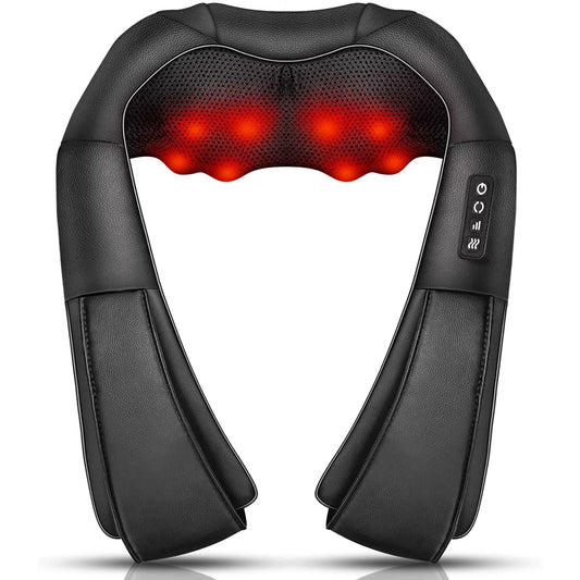 Shiatsu Neck and Back Massager with Soothing Heat,  Electric Deep Tissue 3D Kneading Massage Pillow for Shoulder, Leg, Body Muscle Pain Relief, Home, Office, and Car Use