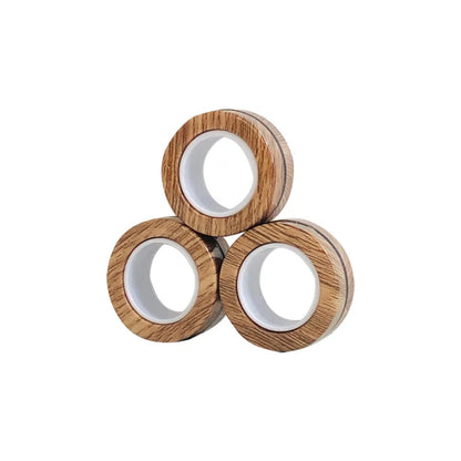 3Pcs Magnetic Rings Spinner Fidget Toy Set Finger Magnets Rings for Anxiety Relief Therapy Fidget Pack Gift for Adults Teens Kid