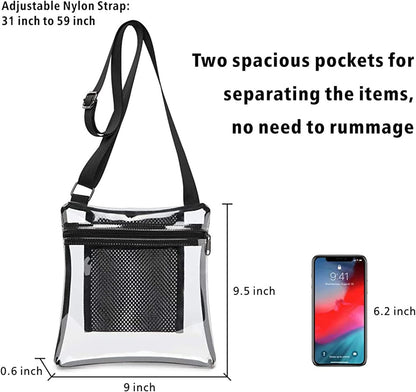 Clear Bag Stadium Approved, Clear Purse Crossbody Concert Bag for Women