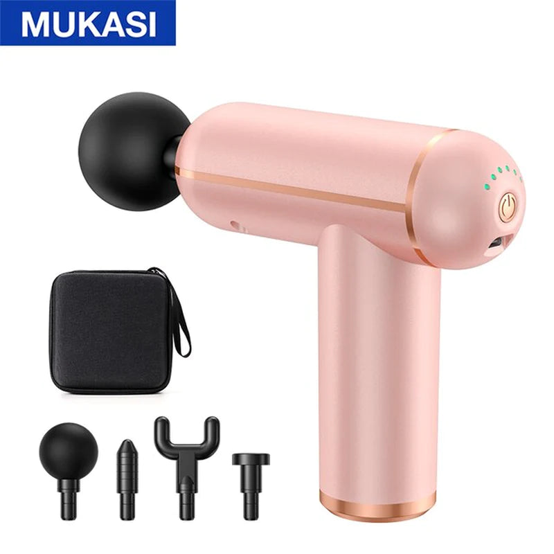 MUKASI Massage Gun Portable Percussion Pistol Massager for Body Neck Deep Tissue Muscle Relaxation Gout Pain Relief Fitness