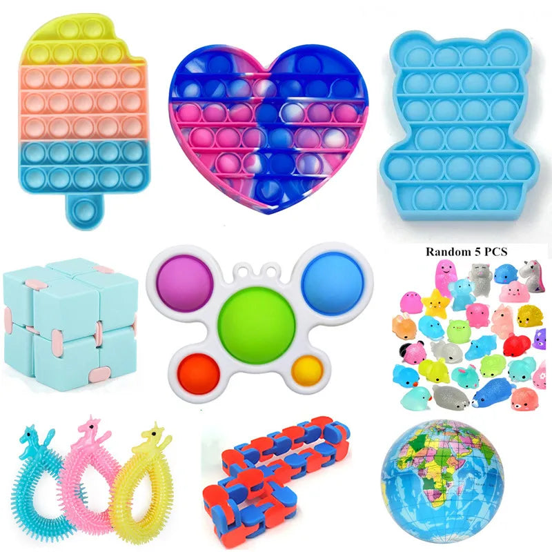 20/35Pcs Fidget Toy Set Cheap Sensory Fidget Toys Pack for Kids or Adults Decompression Toy Fidjets Toys