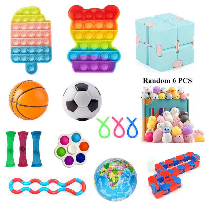 20/35Pcs Fidget Toy Set Cheap Sensory Fidget Toys Pack for Kids or Adults Decompression Toy Fidjets Toys