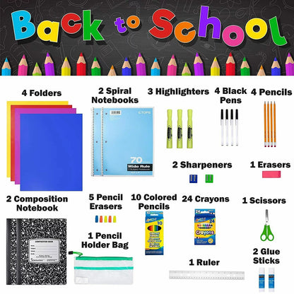 School Supplies for Kids, Back to School Supply Box, Supplies Bundle Kit