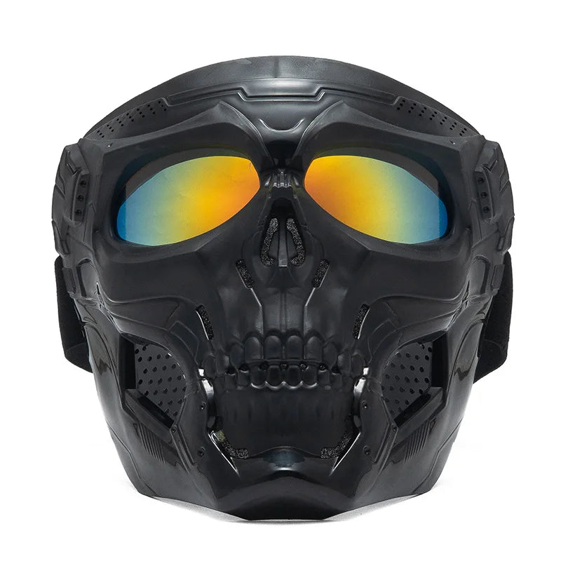 Skull Horror Helmet Mask off Road Motorcycle Goggles Sports Riding Mask Open Motorcycle Helmet Cool Skull Mask with Goggles