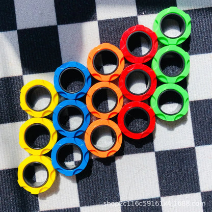 3Pcs Magnetic Rings Spinner Fidget Toy Set Finger Magnets Rings for Anxiety Relief Therapy Fidget Pack Gift for Adults Teens Kid