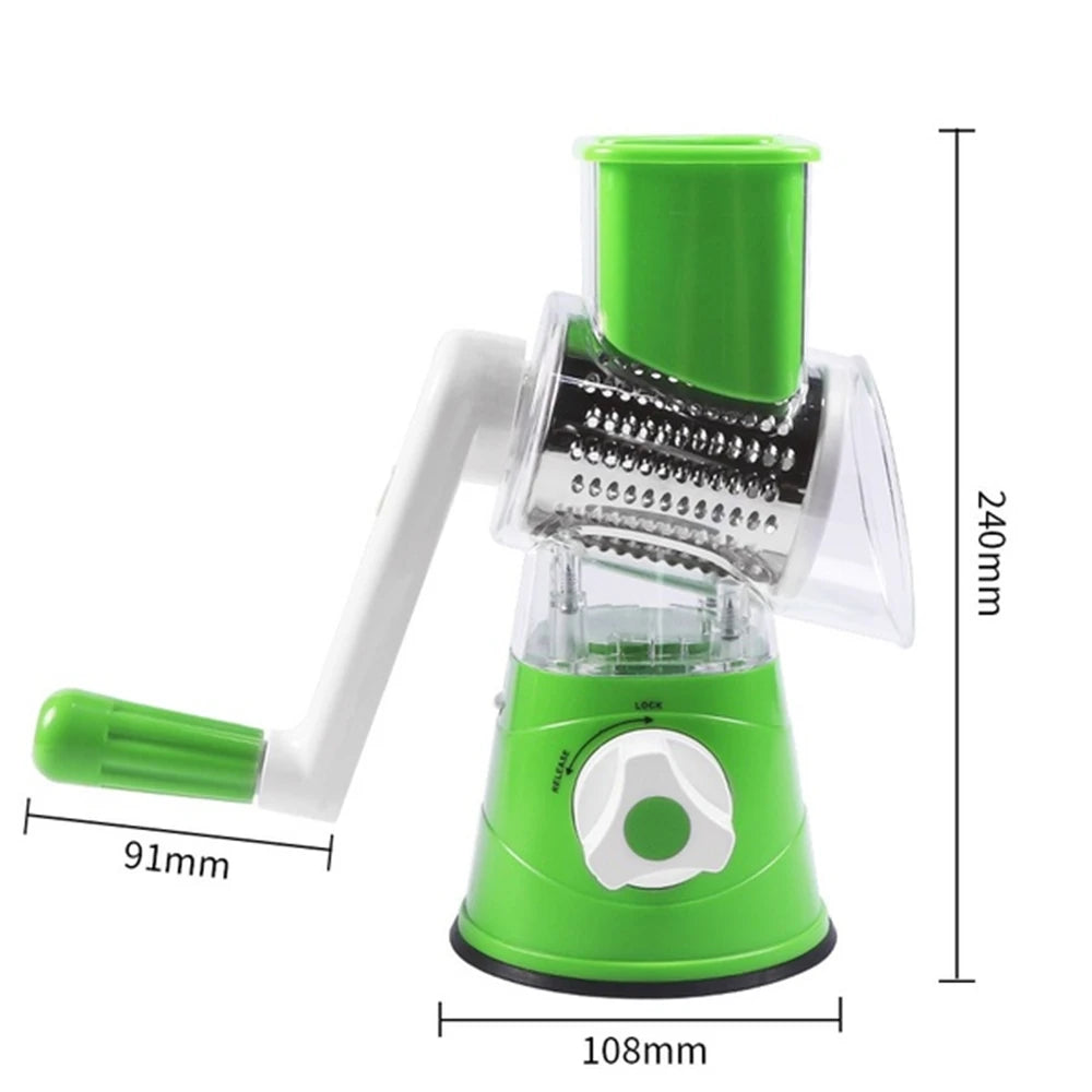 Food Processor Vegetable Chopper Kitchen Roller Gadgets Vegetable Cutter round Slicer Graters Potato Carrot Cheese Shredder