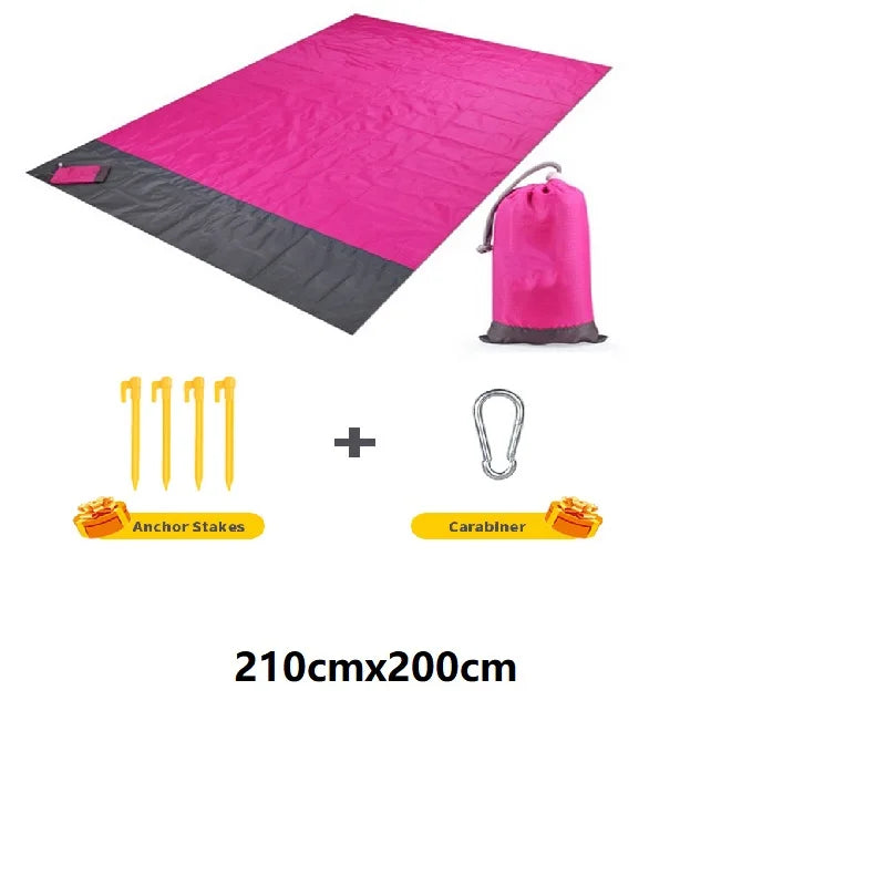 Beach Blanket Sandproof Waterproof Beach Mat Lightweight Picnic Blanket for Travel Hiking Sports