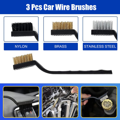 27Pcs Car Detailing Kit Interior Cleaner, Detailing Brushes Car Cleaning Kit for Wheel, Dashboard, Air Vent