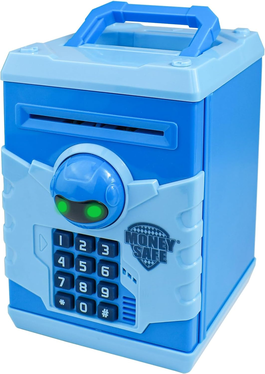 Piggy Banks for Kids, Electronic Password Code Money Banks ATM Banks Box Coin Bank for Children Boys and Girls (Baby Blue)