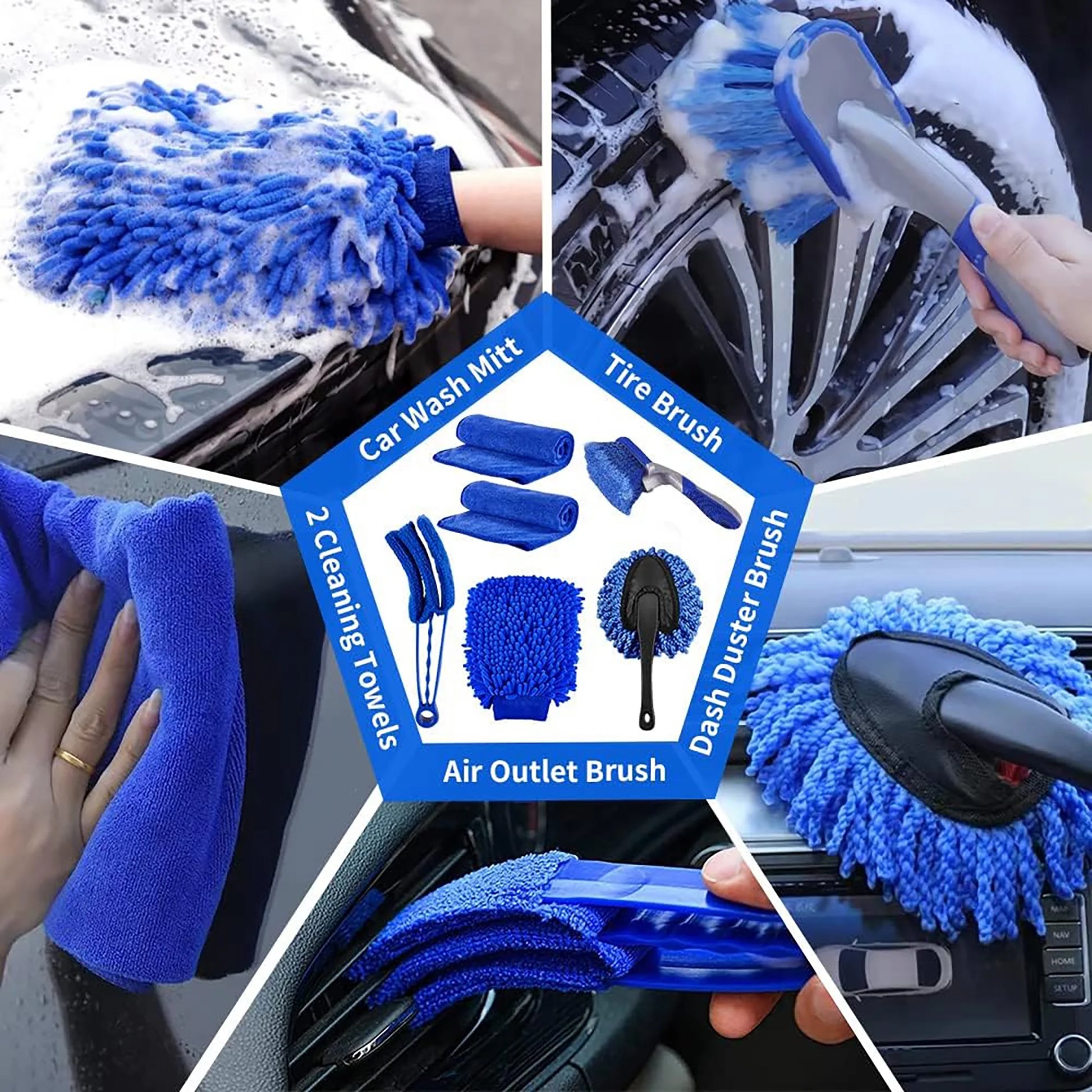 27Pcs Car Detailing Kit Interior Cleaner, Detailing Brushes Car Cleaning Kit for Wheel, Dashboard, Air Vent