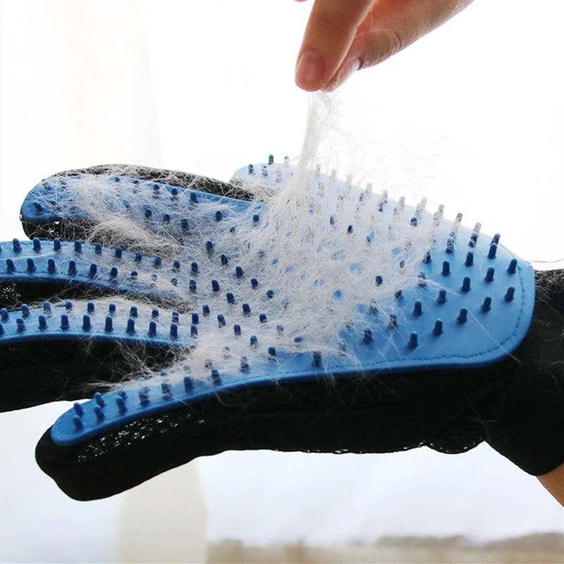 Pet Glove Cat Grooming Glove Cat Hair Deshedding Brush Gloves Dog Comb for Cats Bath Clean Massage Hair Remover Brush for Animal