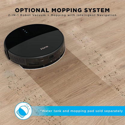 Autovac 2-In-1 Robot Vacuum and Mop Enabled with Mapping Homemap Navigation,Ultra Strong Suction Power,Hyperdrive Technology for Pet Hair,Hard Floor and Carpet,Alexa/Google and App Control,Eclipse Black,Ihrv1