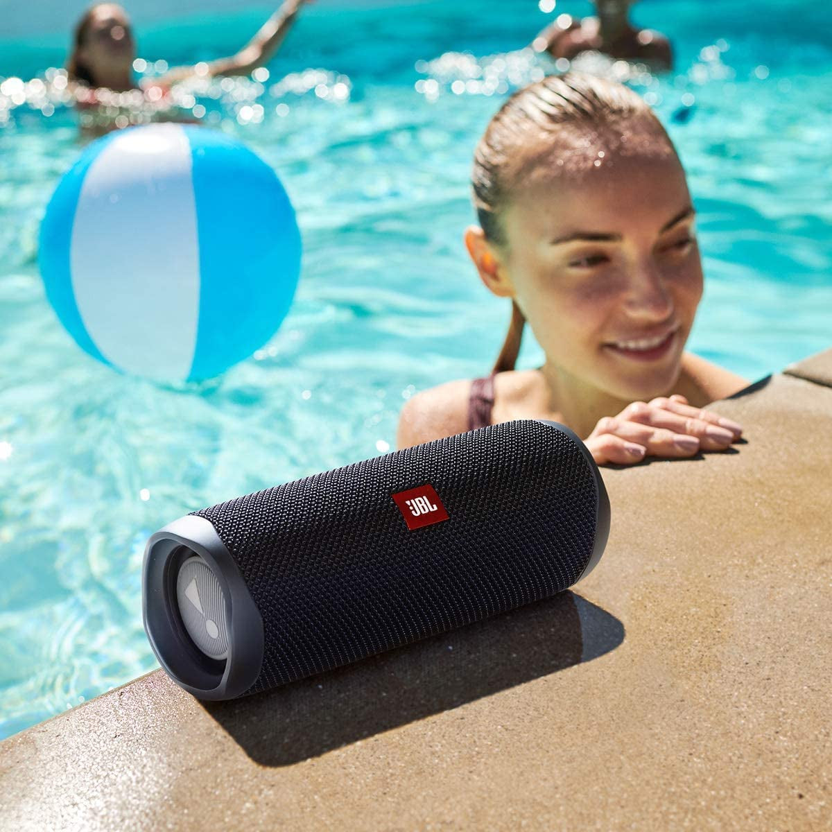 Flip 5: Portable Wireless Bluetooth Speaker, IPX7 Waterproof - Red