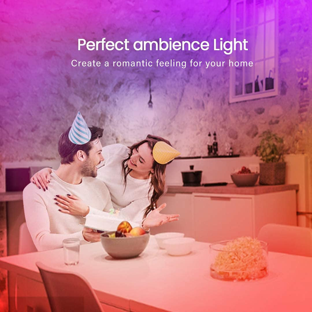 Wifi Led Lights 50Ft,Tuya Smart App Controlled Led Strip Lights,Work with Alexa and Google Assistant Devices,Sound Activated Light Strip,Music Sync,Color Changing Led Lights(App+Remote+Voice)