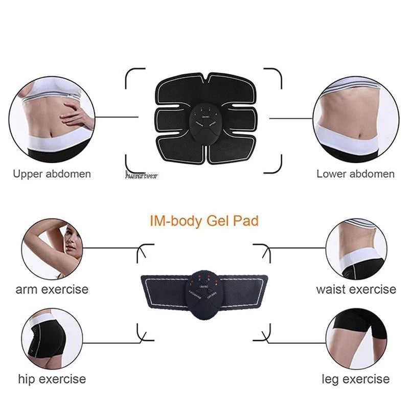 Ems Electric Muscle Stimulator for Exercises Abdominal Trainer Hip Buttock Six Pack Trainer Body Fitness Slimming Massage