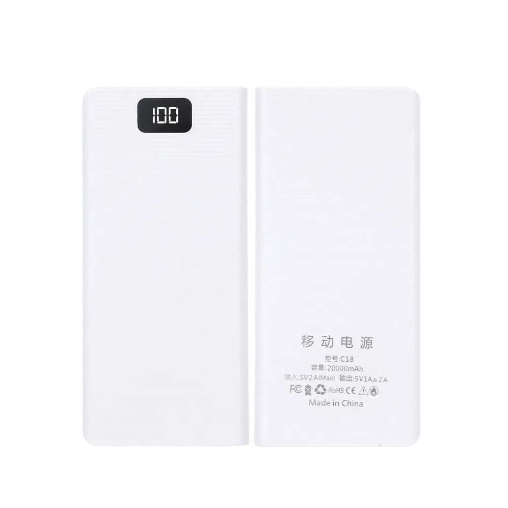 8X18650 Power Bank Battery Box Shell Case DIY Type-C Micro USB Mobile Phone Charger Box Case 5V for Charging Mobile Phones