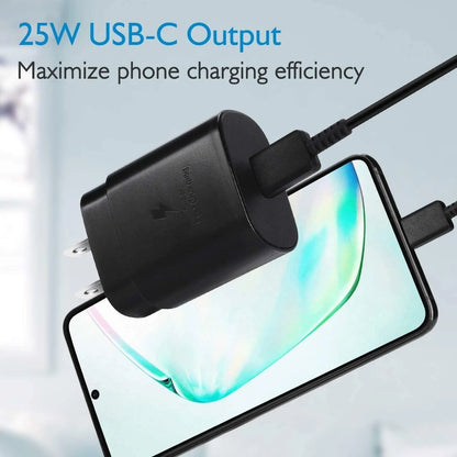 25W Super Fast Charger Type USB-C 10FT Cable for Samsung Galaxy S23 S22 S21 S20