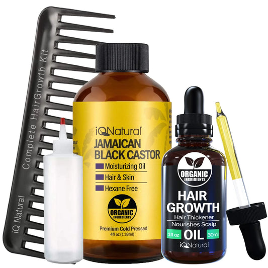 Jamaican Black Castor Oil - Hair Oil for Hair Growth - Complete Hair Growth Kit