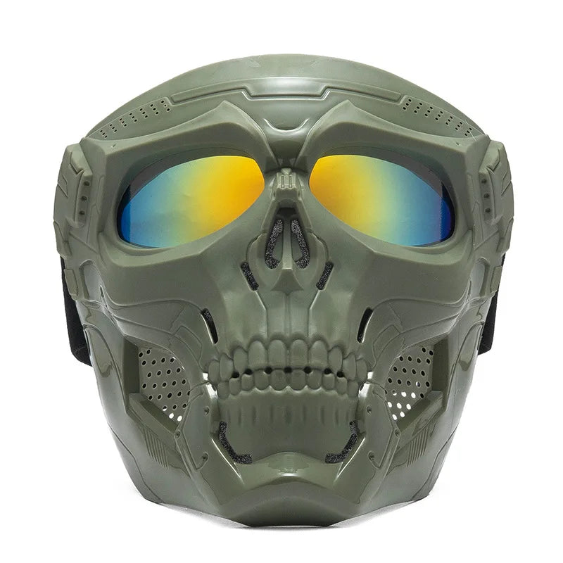 Skull Horror Helmet Mask off Road Motorcycle Goggles Sports Riding Mask Open Motorcycle Helmet Cool Skull Mask with Goggles