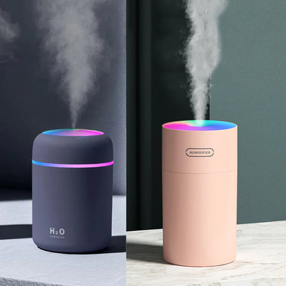 300Ml Mini Air Humidifier Ultrasonic Aroma Essential Oil Diffuser Auto Shut-Off USB Mist Sprayer Home Car Air Humidifier Light