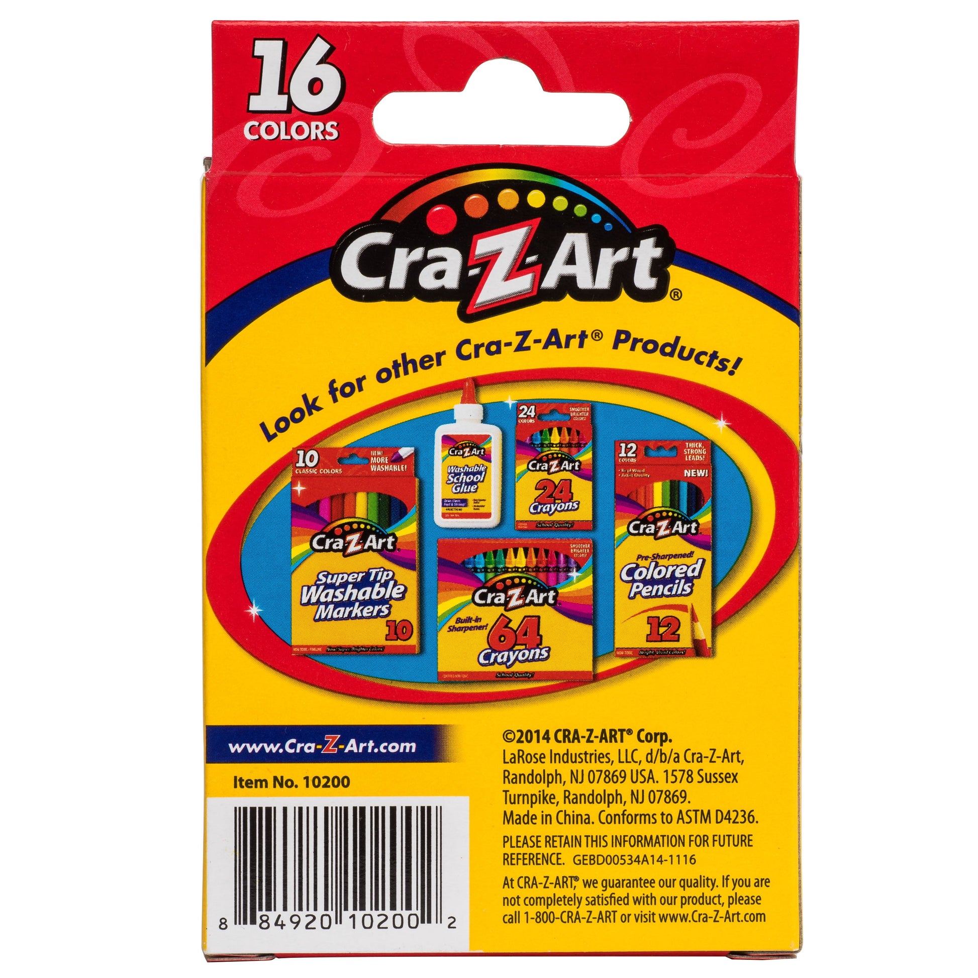 (6 Pack)  16 Count Crayon, Multicolor, Back to School