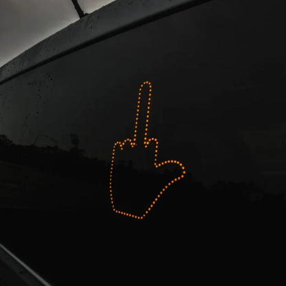 Funny New LED Illuminated Gesture Light Car Finger Light with Remote Road Rage Signs Middle Finger Gesture Light Hand Lamp