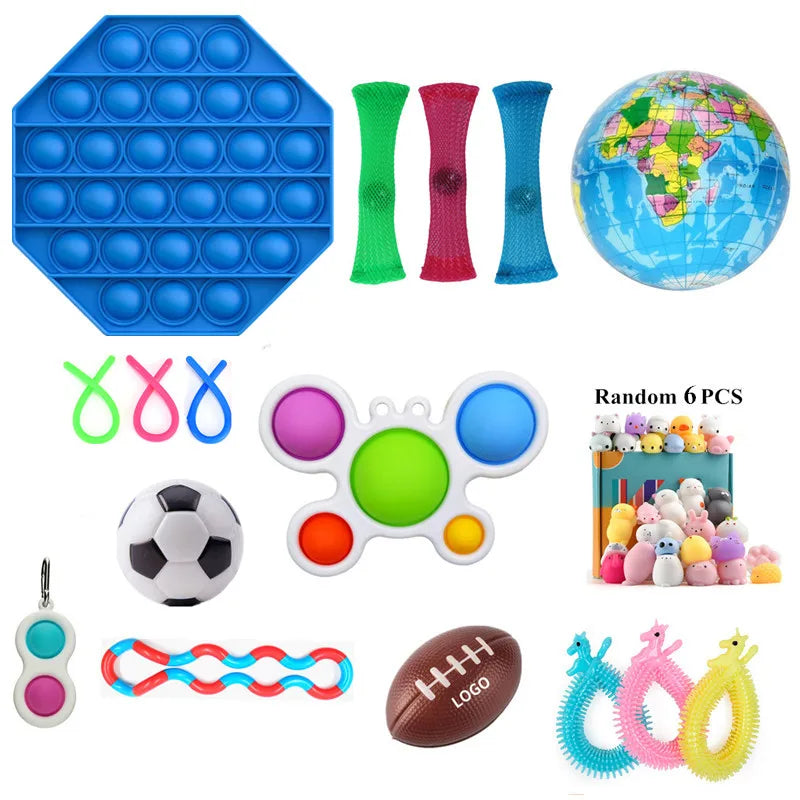 20/35Pcs Fidget Toy Set Cheap Sensory Fidget Toys Pack for Kids or Adults Decompression Toy Fidjets Toys