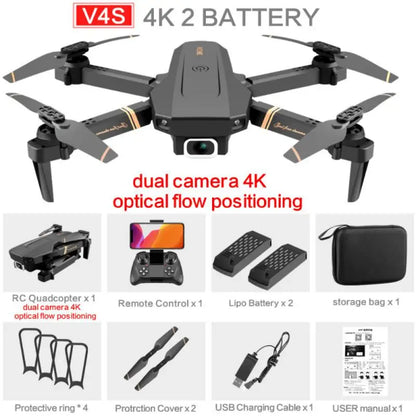 2021 NEW V4 RC Drone 4K Wide Angle Profesional Camera 4K WIFI Live Video FPV 4K/1080P Drones with Quadrocopter Dron Toys