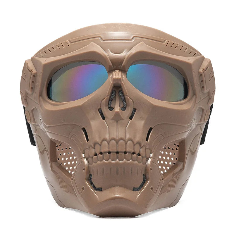 Skull Horror Helmet Mask off Road Motorcycle Goggles Sports Riding Mask Open Motorcycle Helmet Cool Skull Mask with Goggles