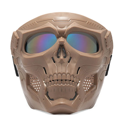 Skull Horror Helmet Mask off Road Motorcycle Goggles Sports Riding Mask Open Motorcycle Helmet Cool Skull Mask with Goggles