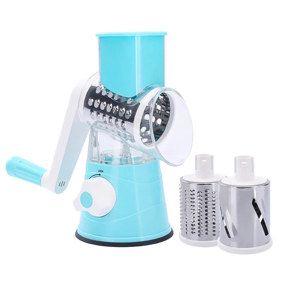 Food Processor Vegetable Chopper Kitchen Roller Gadgets Vegetable Cutter round Slicer Graters Potato Carrot Cheese Shredder