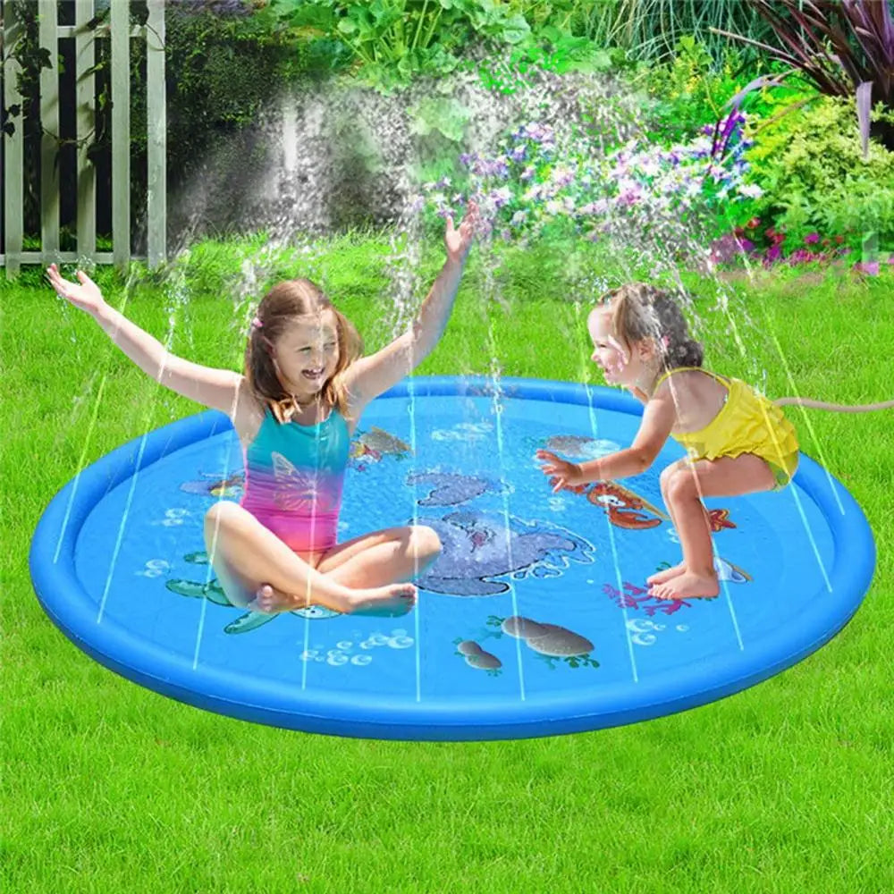 Sprinkler Splash Pad, 68Inch Water Splash Play Mat Toddler Water Toys Outdoor Fountain Play Mat for Boy Girl Kids Outdoor Party