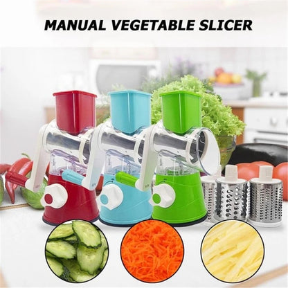 Food Processor Vegetable Chopper Kitchen Roller Gadgets Vegetable Cutter round Slicer Graters Potato Carrot Cheese Shredder