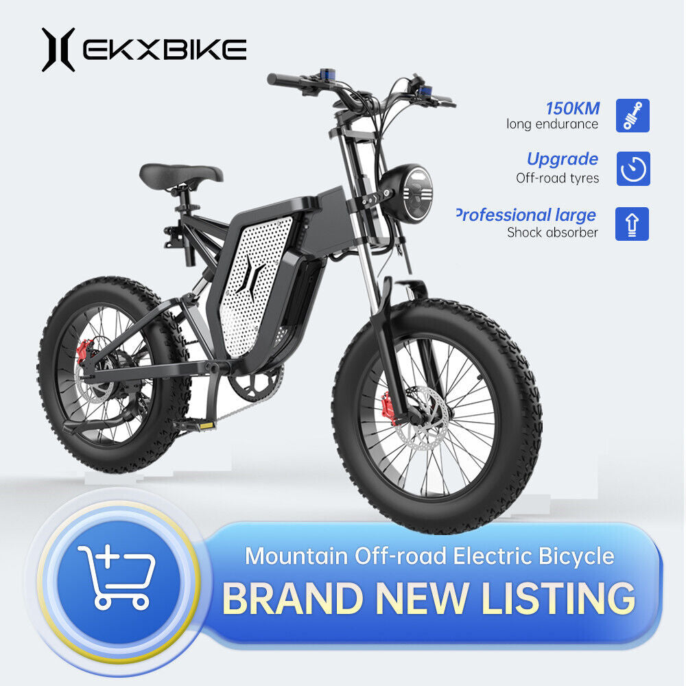 EKX X20 Fat Tire Electric Bike for Adult 2000W 20" Ebikes 48V 35AH 120Km Range