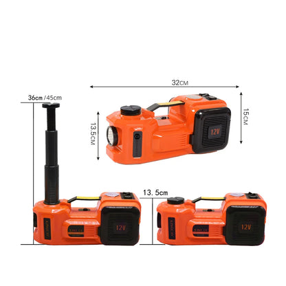 12V 5Ton Electric Car Hydraulic Jack with Tire Inflator Pump and LED Flashlight 3 in 1 Lift Jacks with Safe Hammer Tools for Car