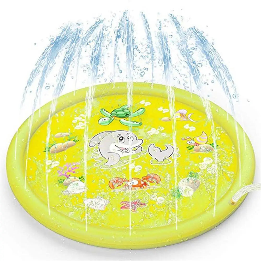 Sprinkler Splash Pad, 68Inch Water Splash Play Mat Toddler Water Toys Outdoor Fountain Play Mat for Boy Girl Kids Outdoor Party