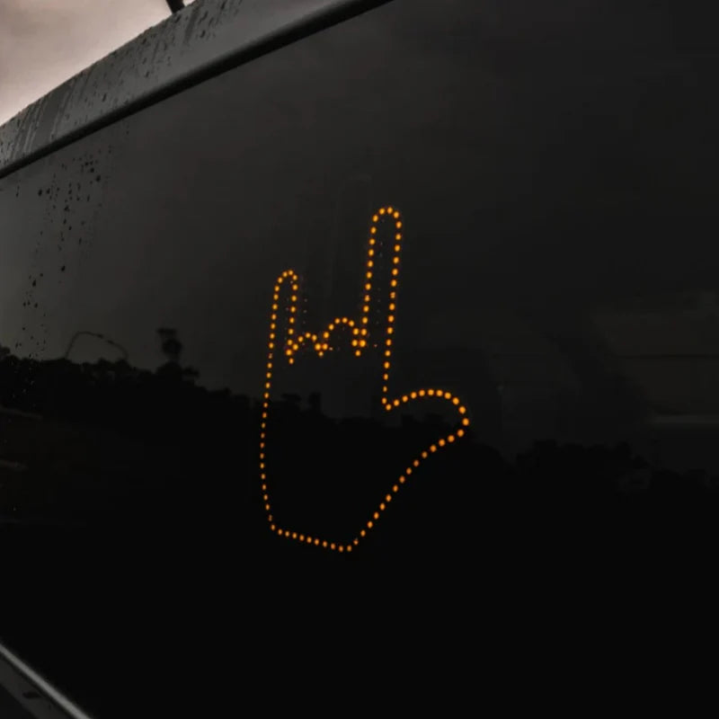 Funny New LED Illuminated Gesture Light Car Finger Light with Remote Road Rage Signs Middle Finger Gesture Light Hand Lamp