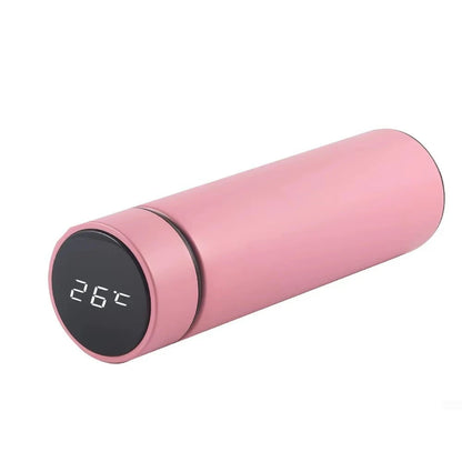 Stainless Steel Thermal Bottle with Digital Thermometer 500Ml Led Bilayer Flask Vacuum Insulated Bottle Portable Thermos Bottle